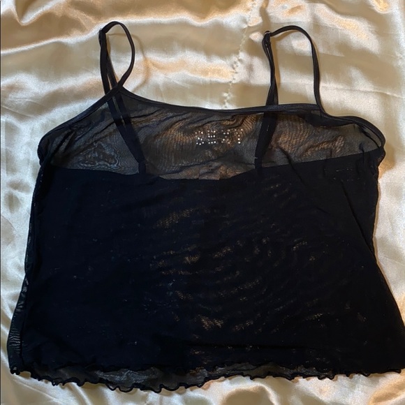 Black Sheer Rhinestones CROP Top “SEXY “NWOT. - Picture 5 of 8